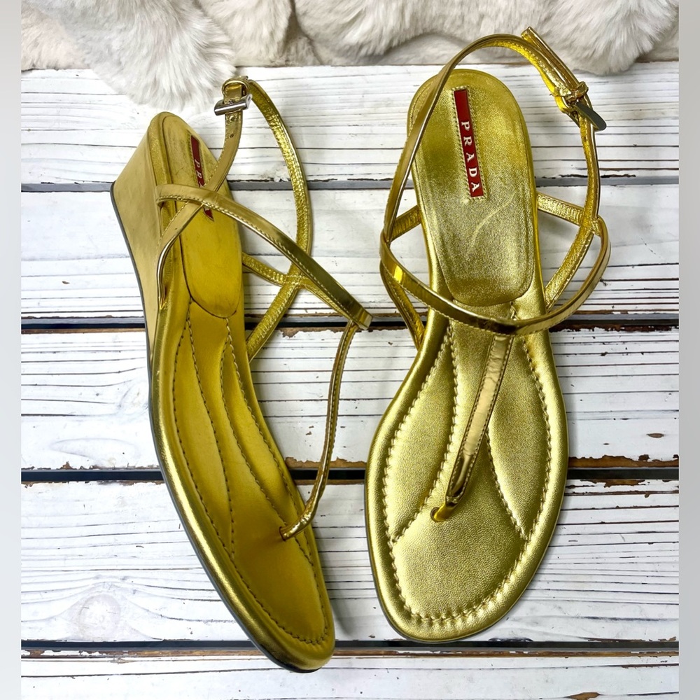 Prada Gold Women's Sandals